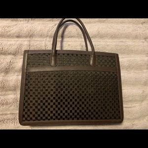 NWOT Woven Horse Hair/Leather Handbag
